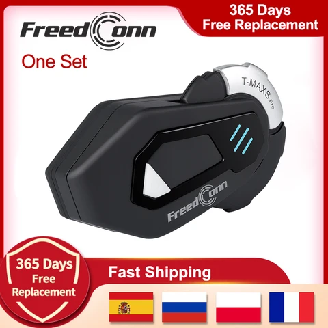 Беспроводная Гарнитура FreedConn Для Мотоциклетного Шлема, Bluetooth-интерком, Музыка, FM