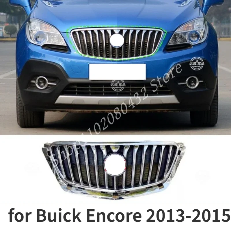 Chrome Front Upper Bumper Hood Radiator Grill Grille New Fit for Buick Encore 2013-2015 1PC with Logo Racing Grills