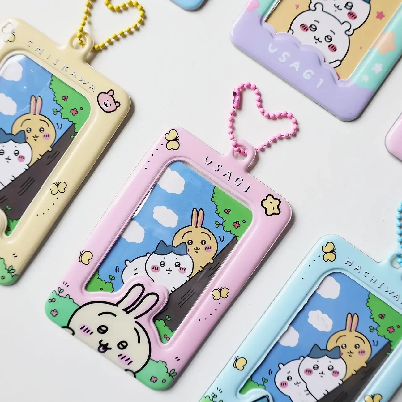 Cartoon Photocard Holder Kawaii 치이카와 Series 3 Inch Kpop Photo Card Holder Bag Pendant School Stationery Girl Gifts