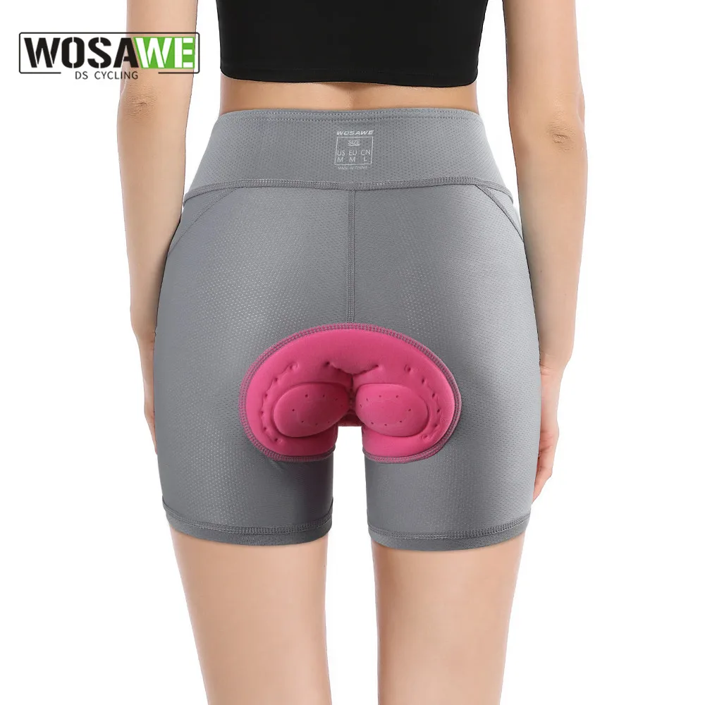 WOSAWE Cycling Shorts Underwear Upgrade 3D Padded Cycling Shorts Shockproof MTB Bicycle Shorts Road Bike Women Shorts