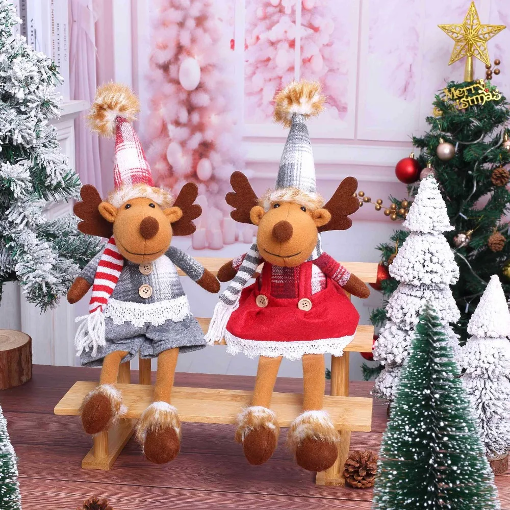 

Лидер продаж 2025, рождественская длинноногая кукла, новая рождественская кукла-снеговик, лось, кукла с окном отеля, универсальные украшения, украшения