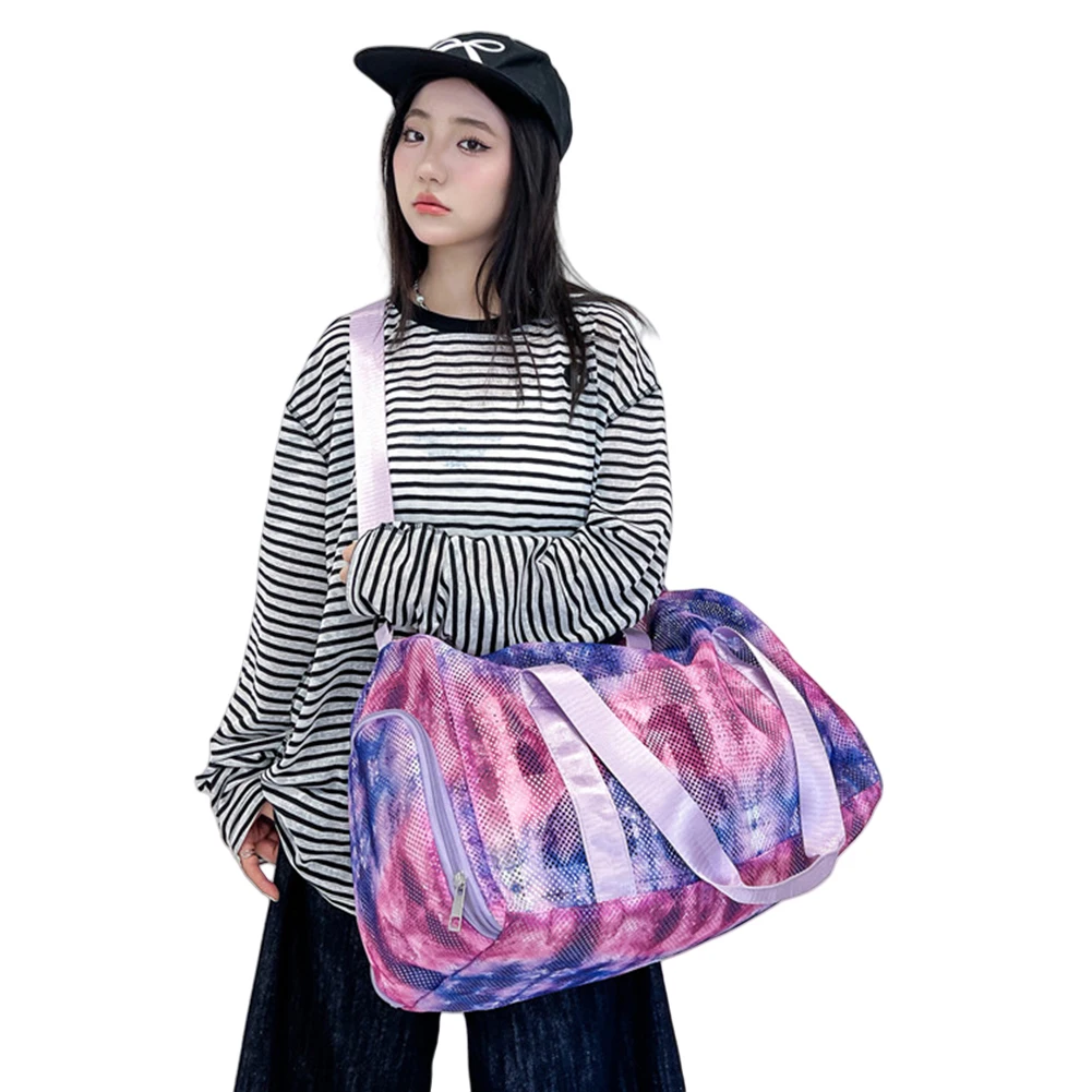 

Сетчатая дорожная спортивная сумка, ночные сумки для выходных с отделением для обуви, спортивная сумка для спортзала, большая вместимость для путешествий на открытом воздухе