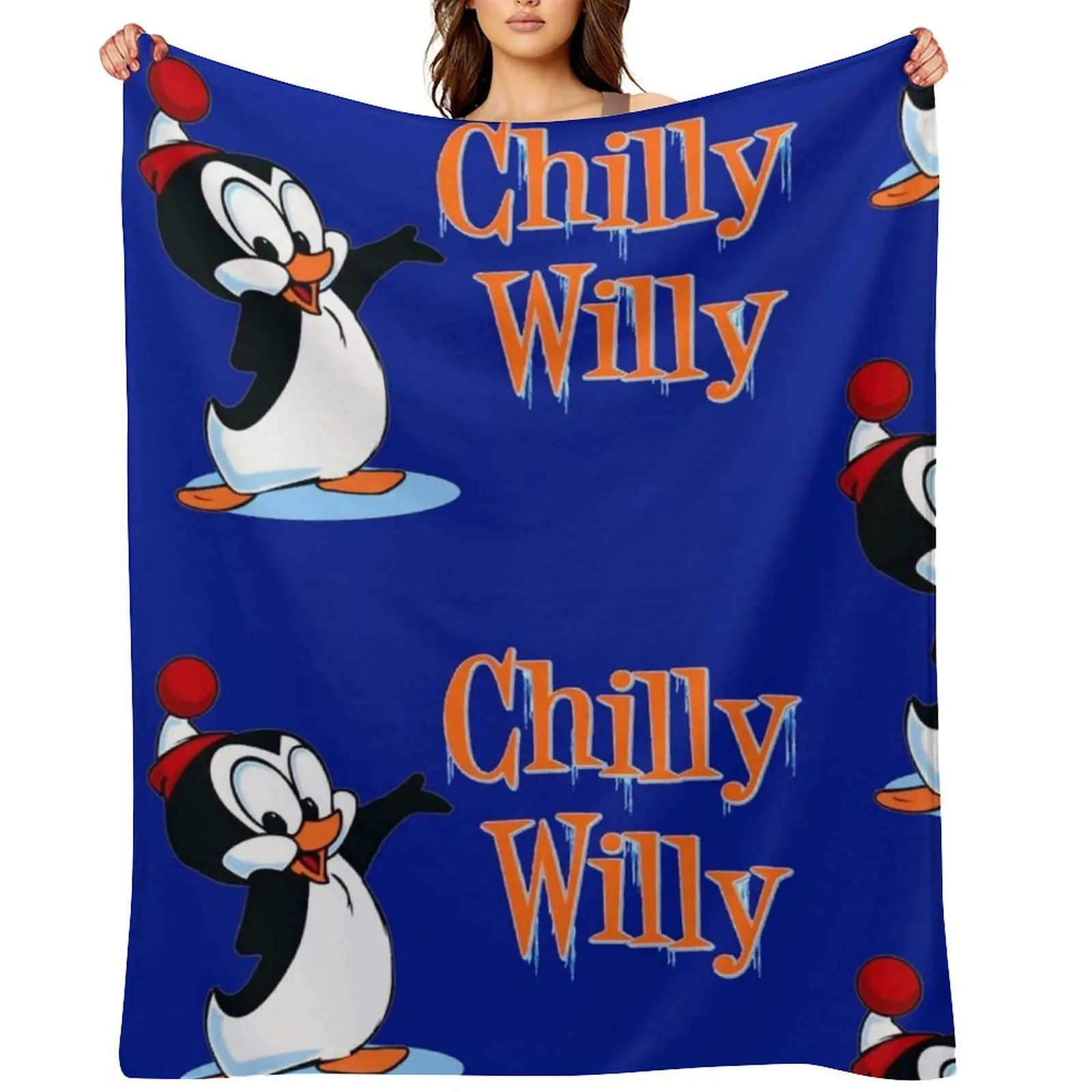 

Uh huh! Chilly Willy Vintage Retro Style Throw Blanket Baby Bed linens For Baby Vintage Blankets