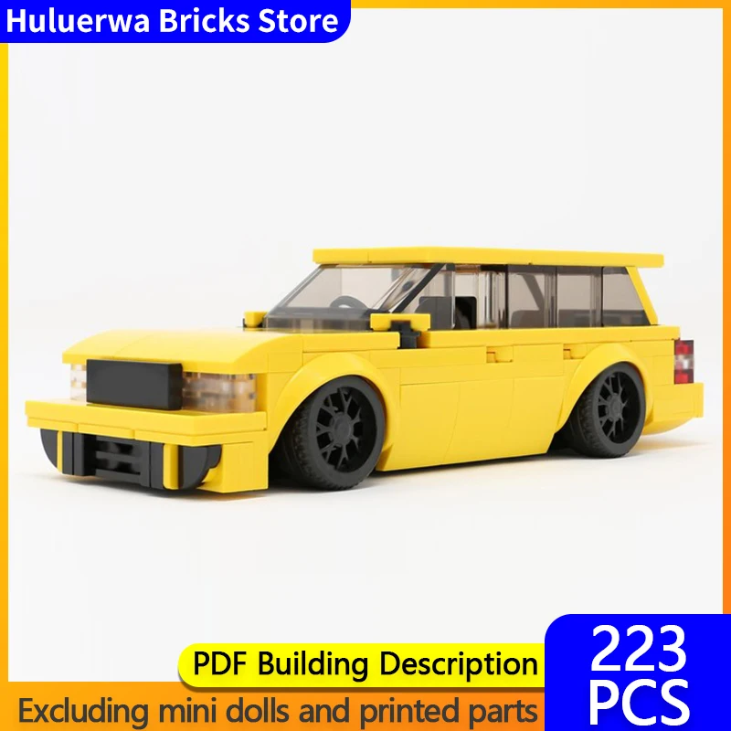 

Модель скоростного гоночного автомобиля MOC, строительные кирпичи S4 Avant Station, универсал, модульная технология, детские праздничные подарки, сборка игрушек, костюм