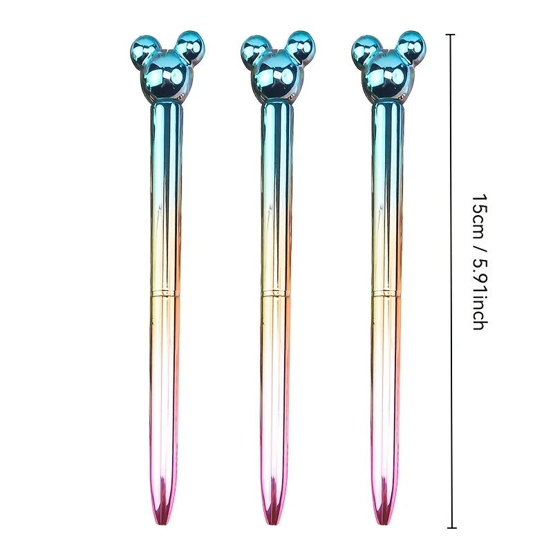 Random 1pc/3pcs Disney Mickey ballpoint pen, smooth writing, party gifts, student and office supplies, cute gradient neutral pen