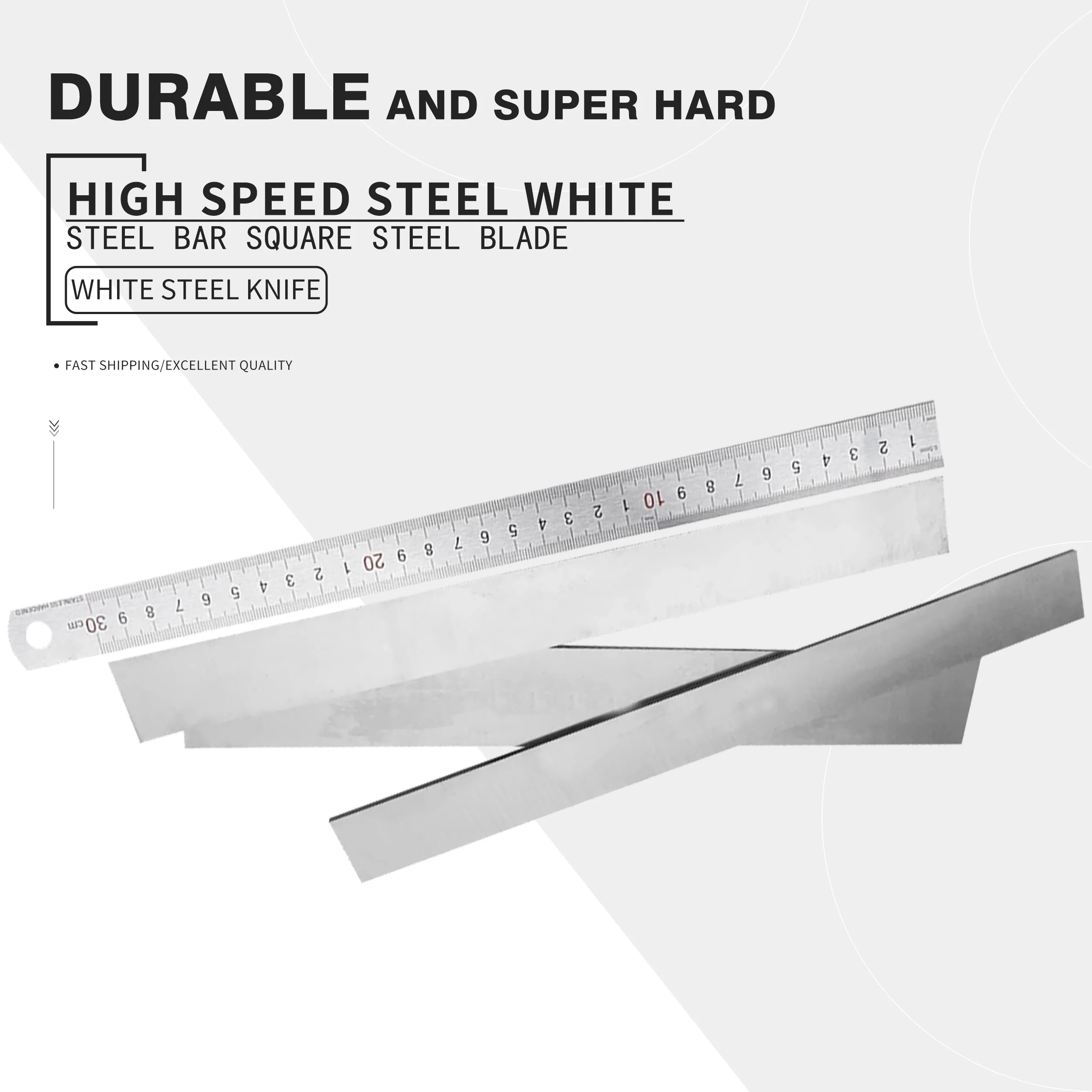 

Thickness 25mm white steel bar 300mm white steel knife super hard white steel turning blade high-speed steel blades without edge