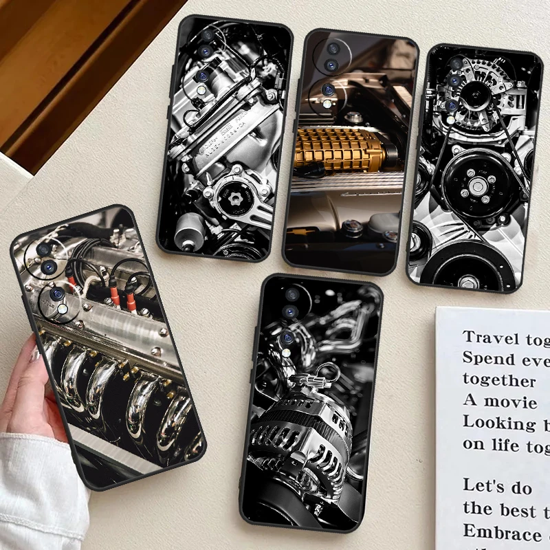 Mechanical Engines For Honor 70 50 90 Lite Magic 6 5 Pro Phone Case For Honor X9a X8a X7a X6a X9b X8b X8 X9 X7