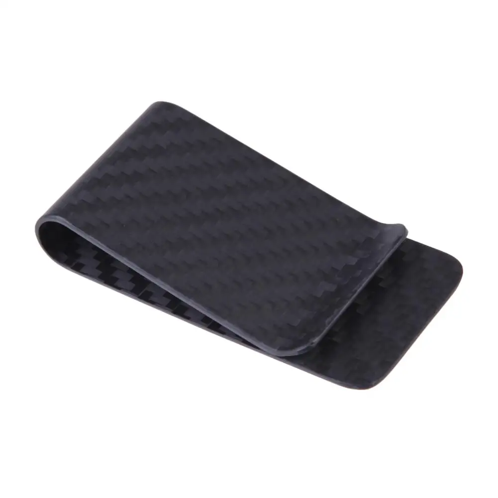 Carbon Fiber Money Clip Matte Black Credit Holder Wallet Gift