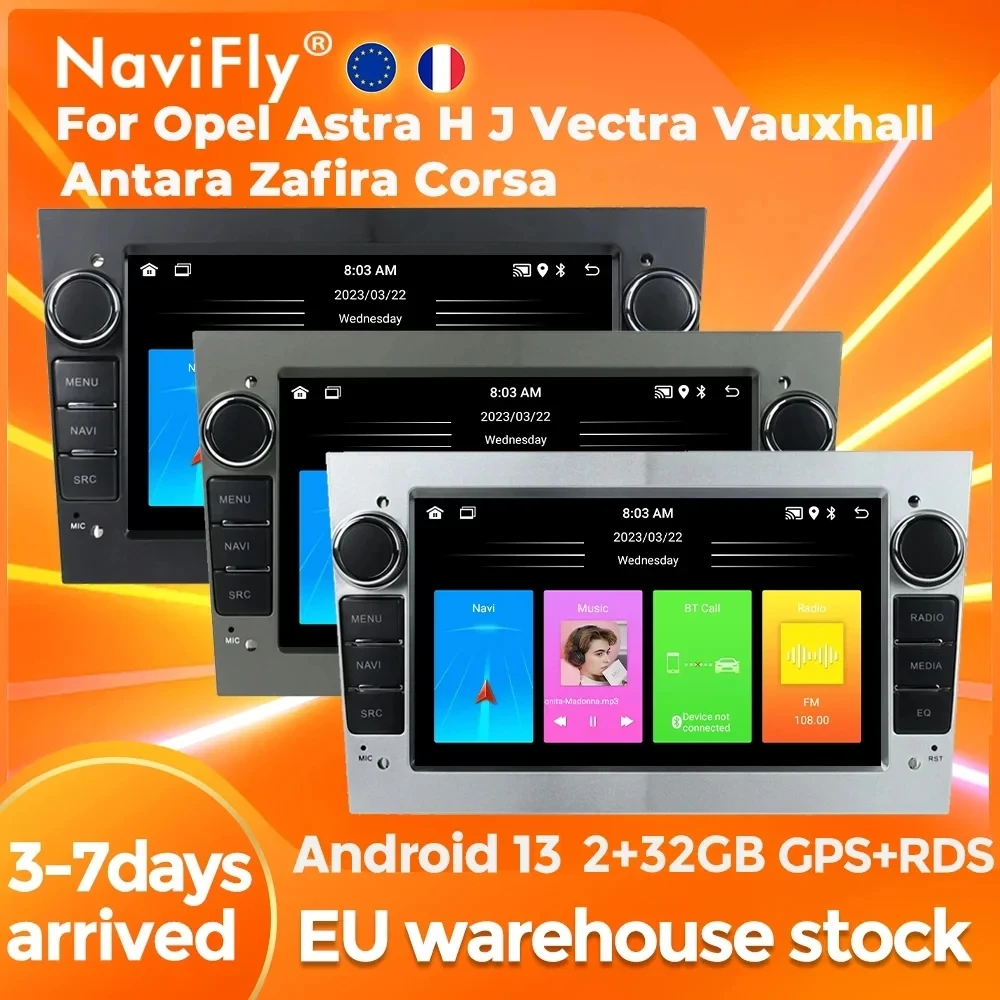 Android 13 Auto Car Radio For Opel Astra Antara Vectra Corsa Zafira Meriva Vivaro Wireless CarPlay Auto Multimedia Player BT GPS