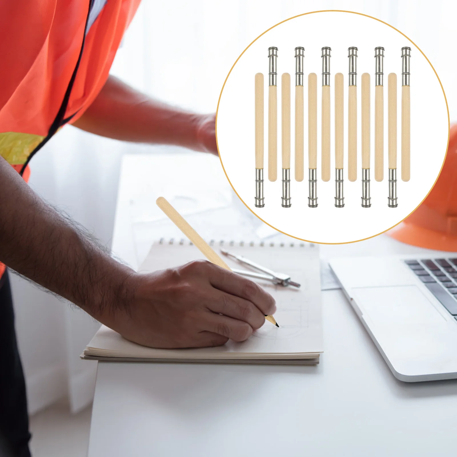 

12 Pcs Sketch Pencil Extenders Desk Holder Stationery Diy Painting School Holders Craft Drawing Office