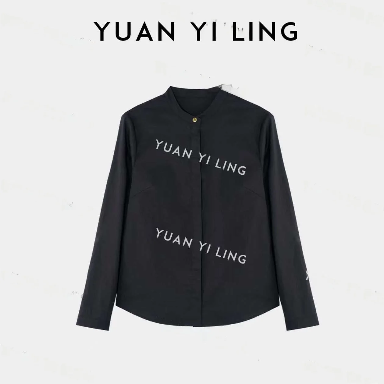 

Классическая женская блузка Yuan Ling с воротником-стойкой, асимметричным вырезом на одно плечо, универсальная, осенняя новинка, модная.