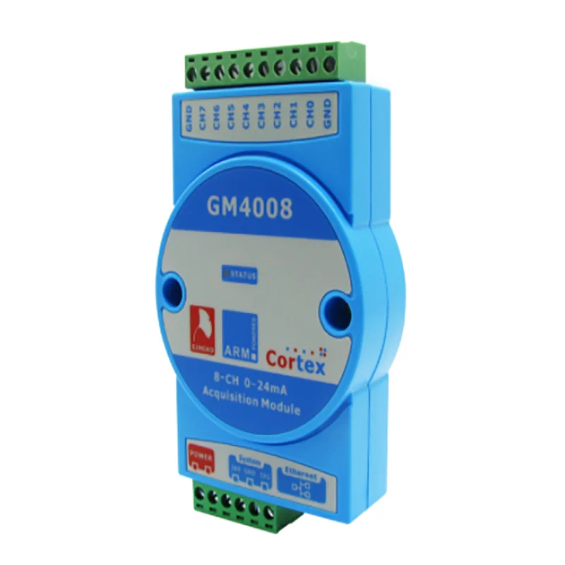 

8-канальный Высокоточный модуль захвата тока GM4008 0-24 мА интерфейс Ethernet Modbus