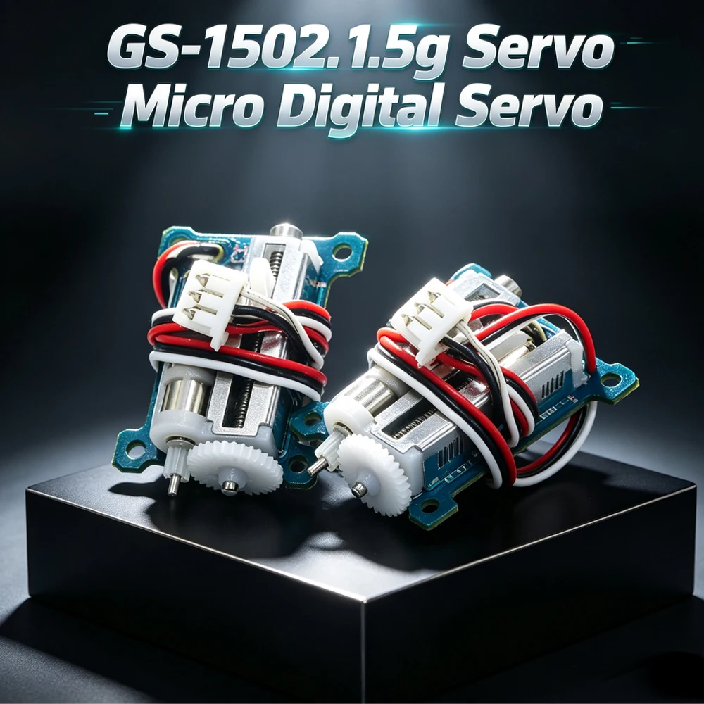 2pcs GS-1502 Micro Digital Servo 1.5g Load Two Linear Servo for RC Airplane Helicopter Toy