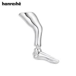 Hanreshe Prosthetic Legs Brooch Pin Medical Lapel Coat Prosthesis Limbs Badge Jewelry for Orthopedic Doctors Nurse Gift