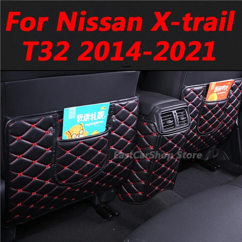 

For Nissan X-trail Xtrail T32 2014-2021 Car Rear Seat Anti-Kick Pad Seat Cover Back Armrest Protection Mat Accessories Cover