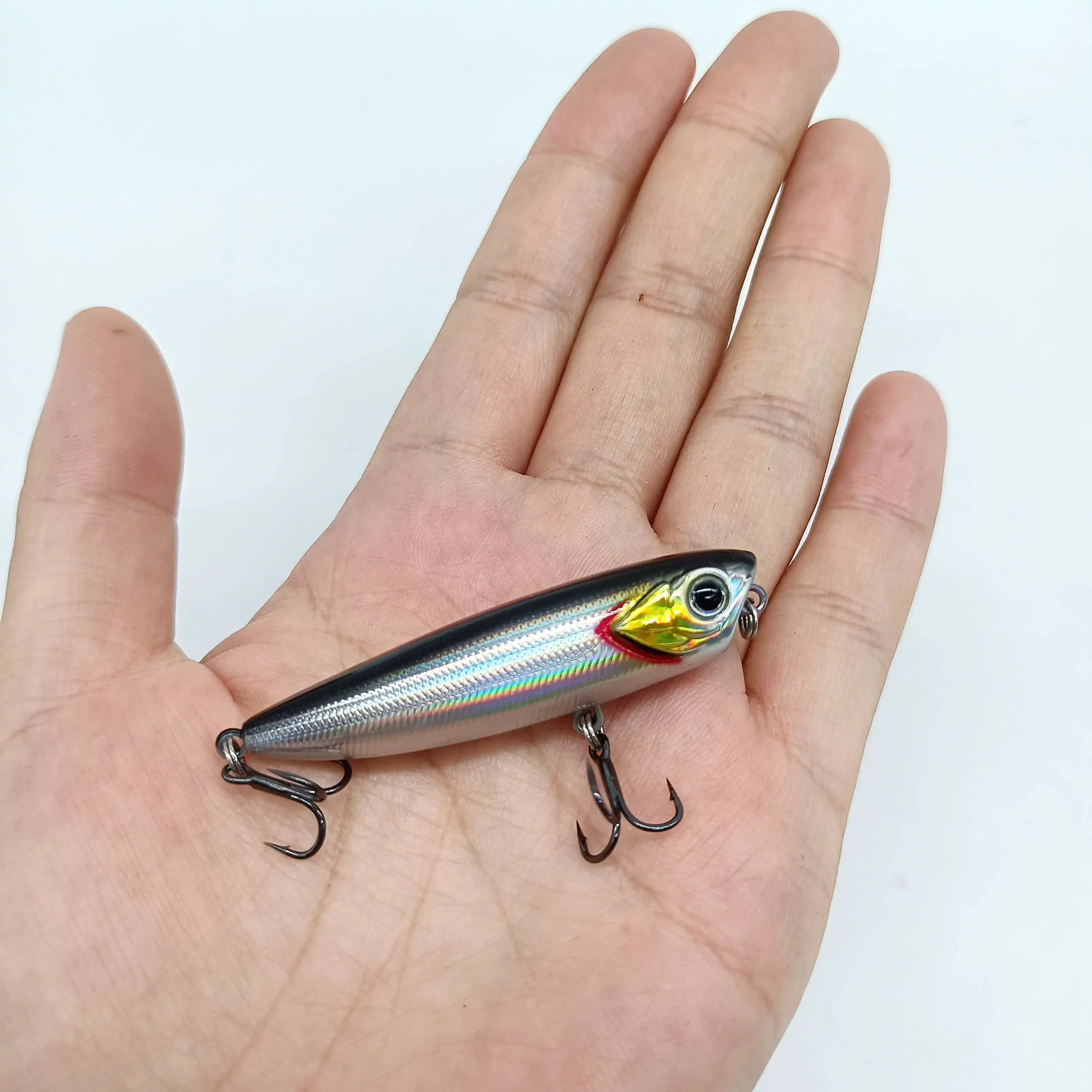 DUODUOYU 1PCS Topwater Floating Pencil Fishing Lure 4g/55mm Mini Popper Dog Walk Crankbaits Wobbler Artificial Bait For Pike