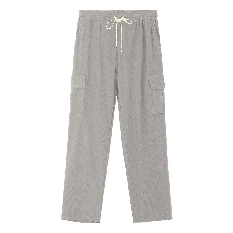 

Cross-border heavy corduroy retro overalls men's multi-pocket loose wide-leg casual trousers