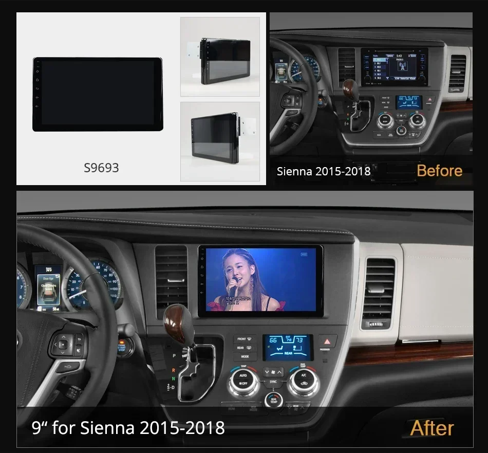 Ownice K6+ 2K for Toyota Sienna 3 XL30 2014 - 2020 Car Radio Carplay Multimedia Video Player Navi Stereo GPS Android 12 No 2 Din