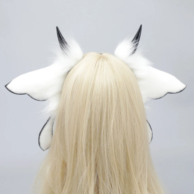 Nouveau bandeau d'oreille en fourrure de créatures fantastiques, oreilles de papillon d'animaux, couvre-chef Cosplay, Costume de carnaval d'halloween, coiffure Anime