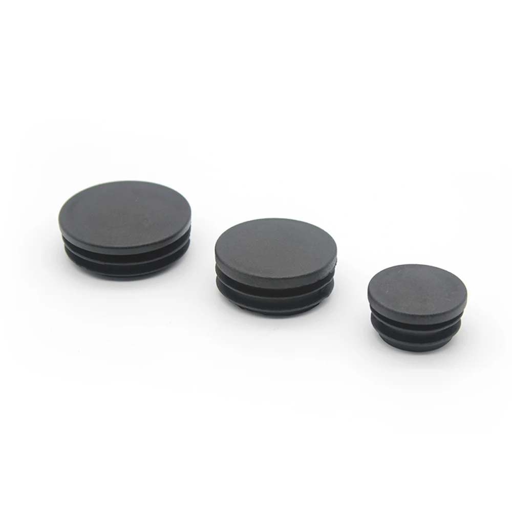 10 Stuks 12Mm-76Mm Ronde Plastic Zwart Blanking End Cap Meubels Been Buis Pijp Inserts Plug Bung decoratieve Stofkap Gat Caps