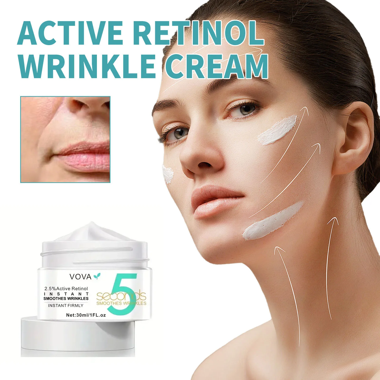 

5 Seconds Wrinkle Remover Cream Instant Anti-Aging Face Cream Tightening Firming Fade Fine Line Moisturizing Nourish Skin Care