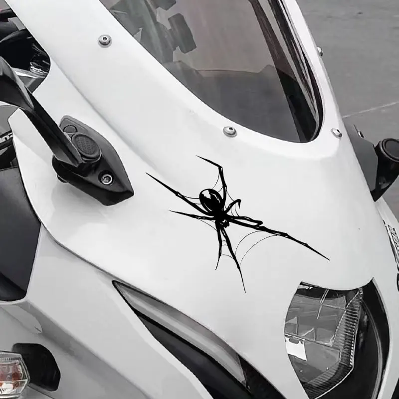 

1PC Spider Waterproof Stickers Black White Vinyl Decals For Car Motorcycle Helmet Laptop Decor