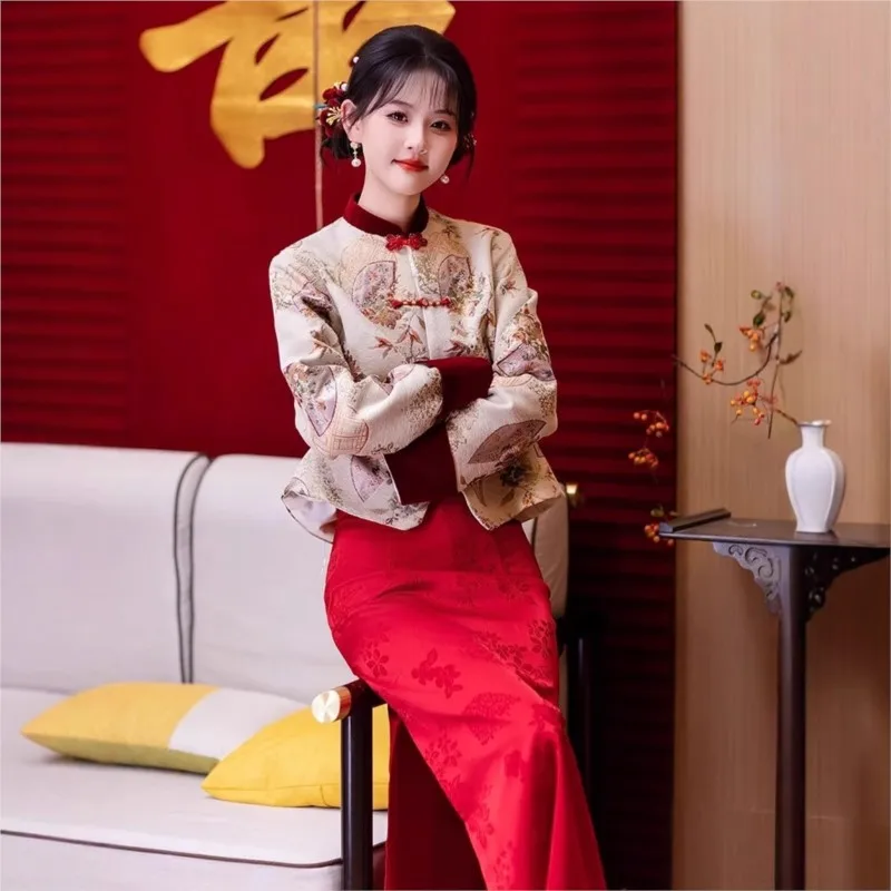 فستان بدلة نخب شيونغسام على الطراز الصيني الجديد #3