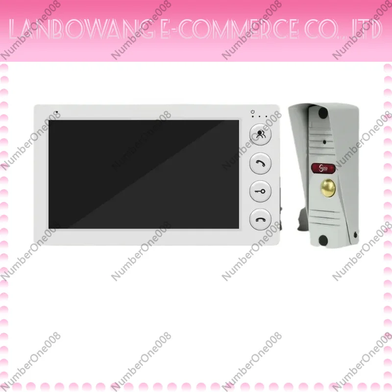 Wired Video Intercom System 7 Inch Monitor Doorbell IR Night Vision One Key Unlock WiFi Smart Home Security Metal Material