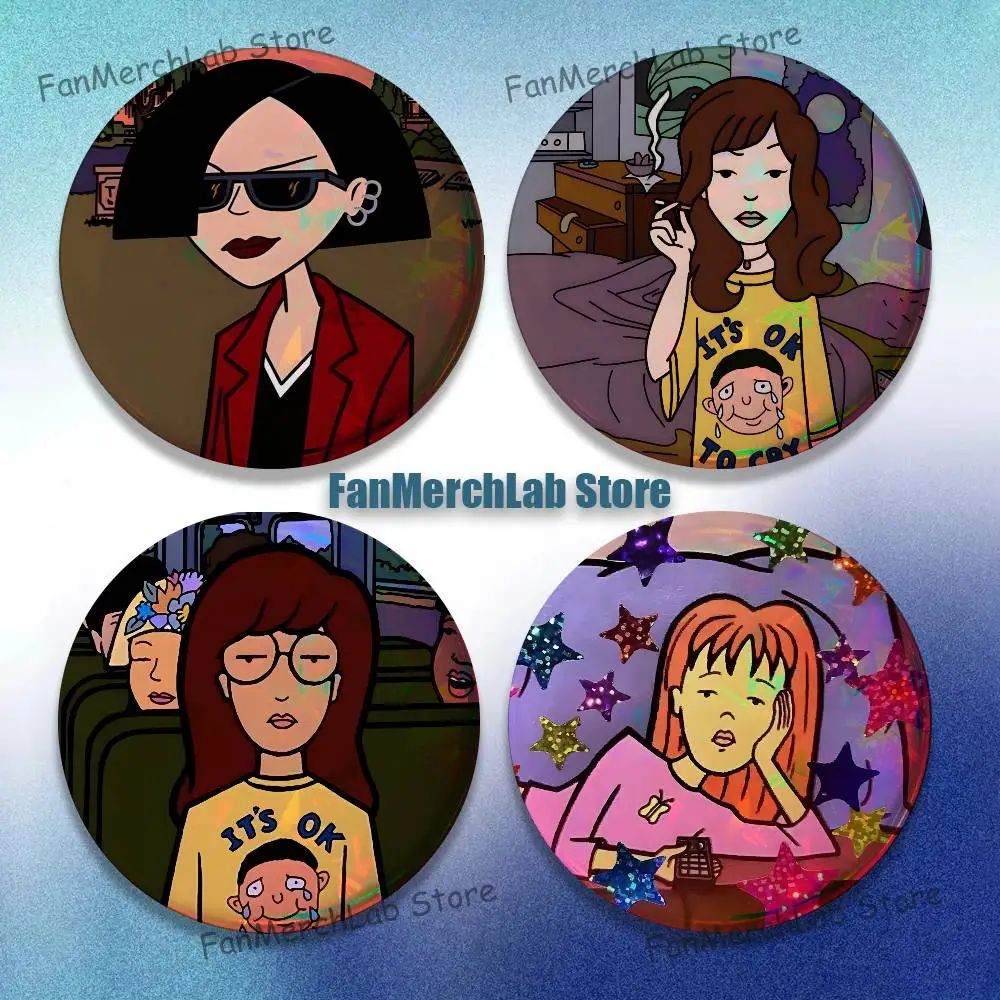 

Daria Cool Girl Fashion Badge Cartoon Figure Brooches Cute Enamel Pins for Jewelry Backpack Accessories Gifts