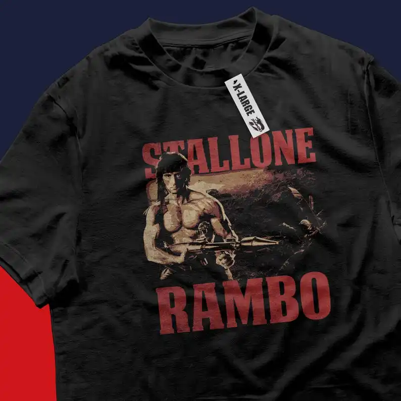 First Blood 80s 90s Rambo Retro Vintage Nostalgia |T-shirt