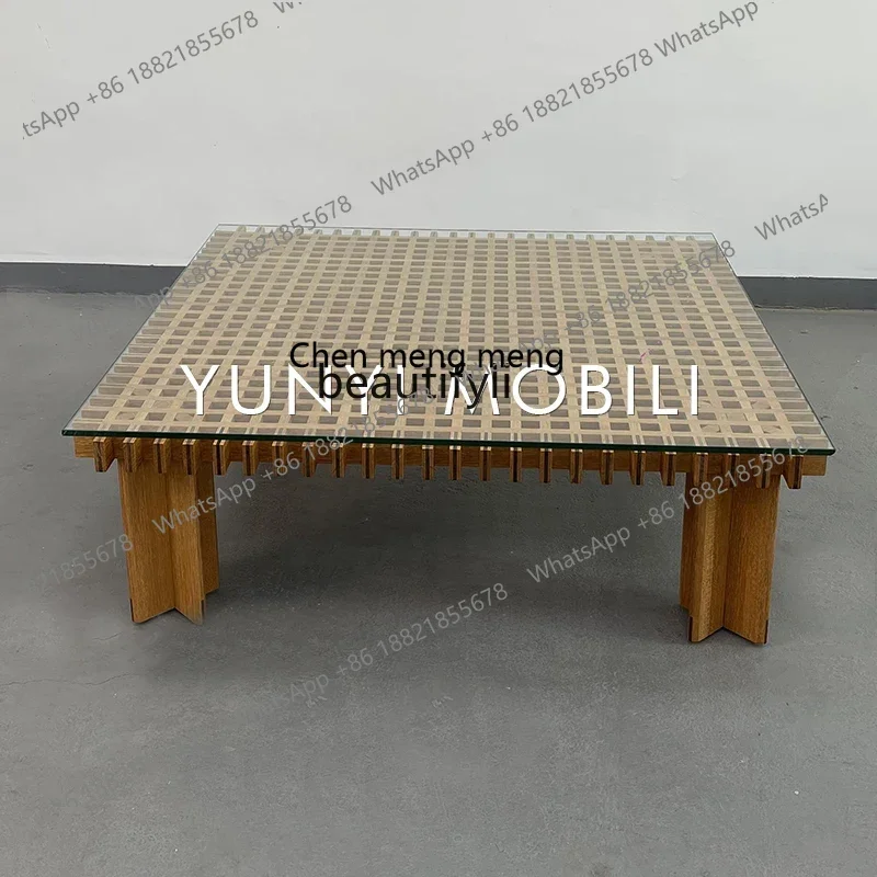 

Q178 French walnut ash wood coffee table side table antique designerG