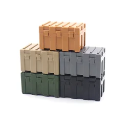 Military Caisson Chest Weapon Gun Storage Box Weapon MOC Building Blocks SWAT Soldier Figures Guns Army Bricks Toys for Children