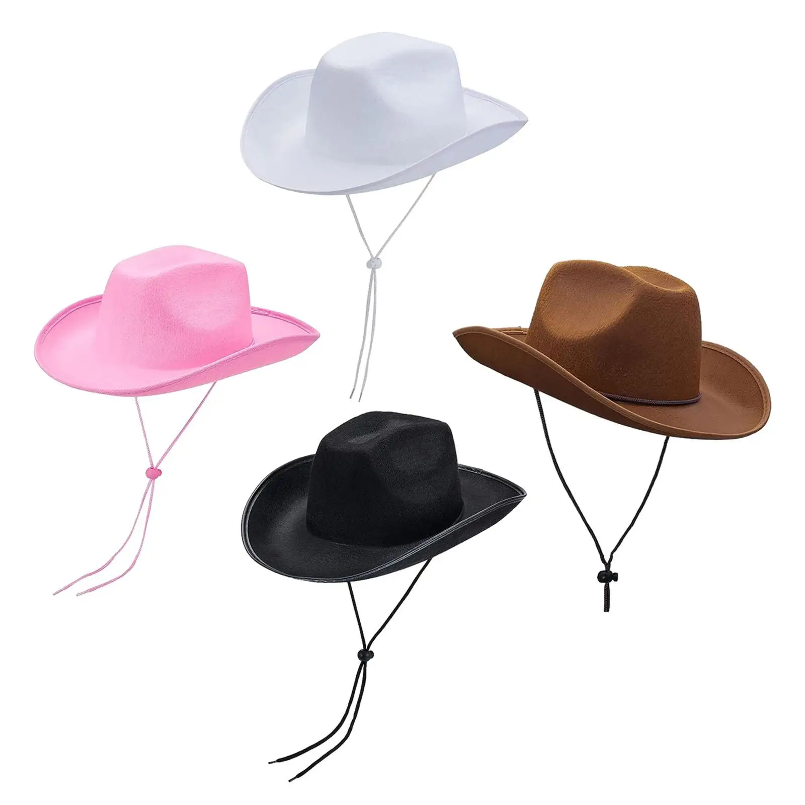 Cowboy Hat Sunhat Trendy Versatile Jazz Hat Sun Protection Hat Cowgirl Hat for Camping Cosplay Fishing Beach Party Supplies