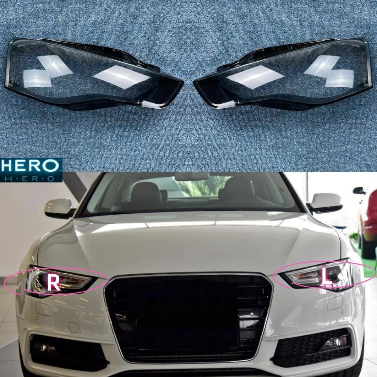 

Car Front Headlight Cover For Audi A5 2012 2013 2014 2015 2016 Car Replacement Glass Lampshade Transparent Headlamp Shell