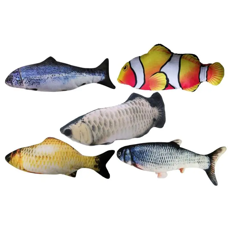 

Simulation Fish Electric Rocking Fish Tease Cat Toys Funny Floppy Wiggle Fish Kitten Kid Interactive Toys Cat Self-help Supplies