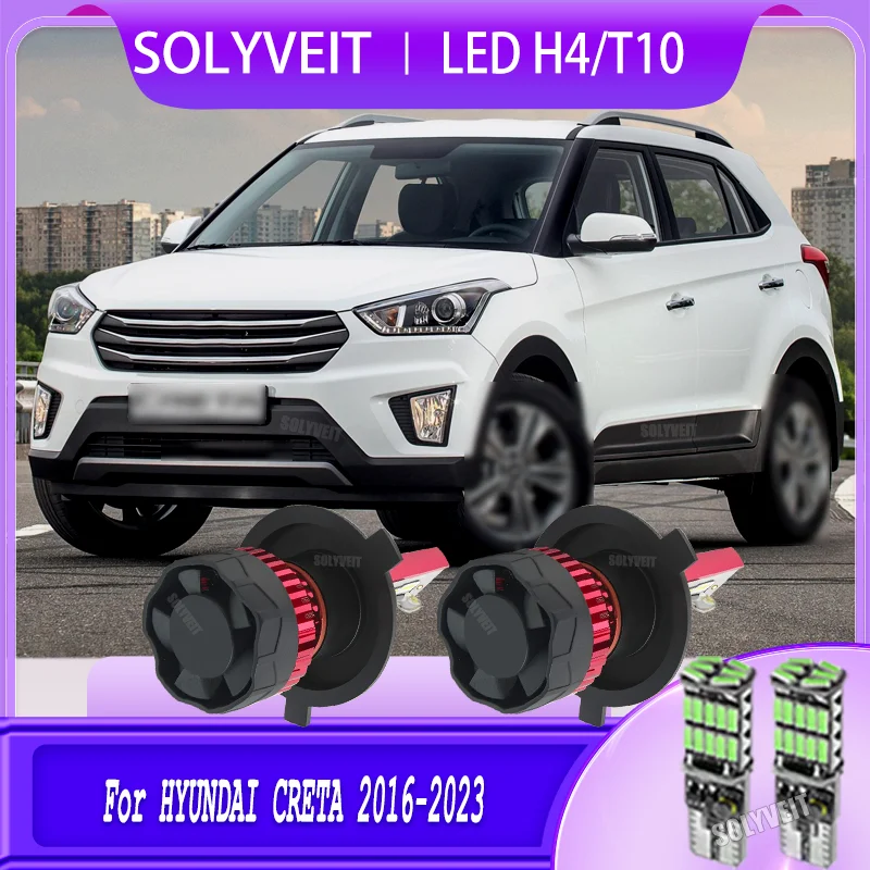 

Plug & Play H4 Design Fan Cooling LED Car Headlight Dual Beam Bulb For HYUNDAI CRETA 2016 2017 2018 2019 2020 2021 2022 2023