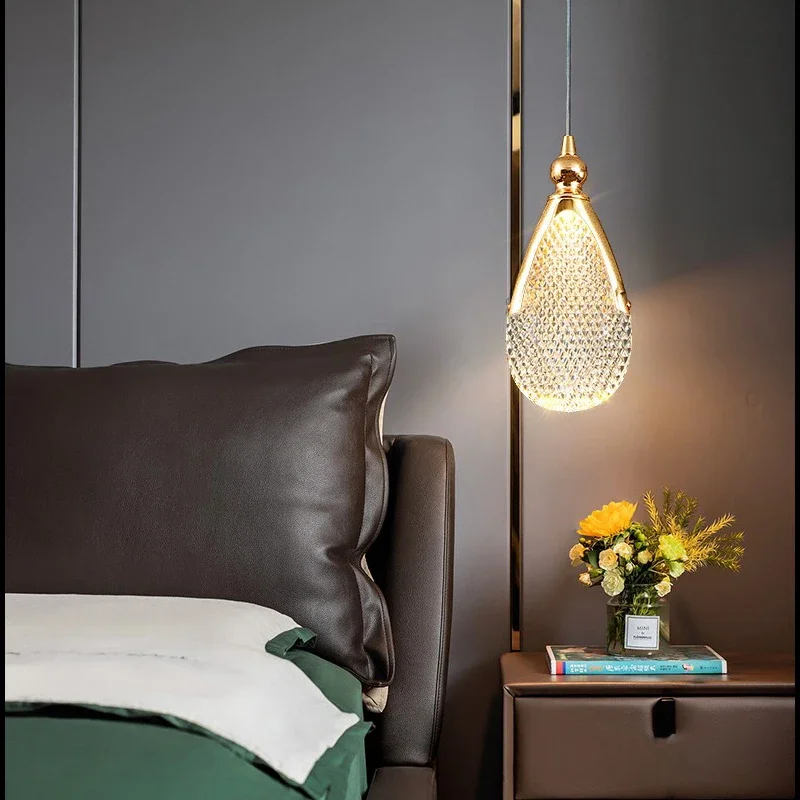 Modern Acrylic Pendant Lamp Adjustable Cord Mini Acrylic LED Hanging Light for Kitchen Island Dining Room Bedroom Parlor Bedside