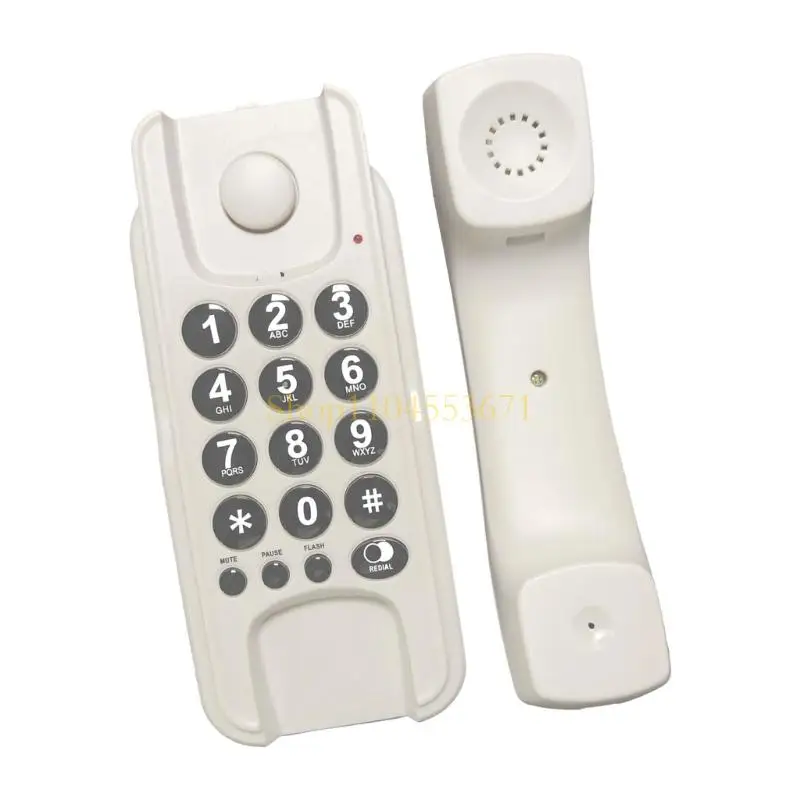 Best Seller Bathroom Safe Corded Phone Wall Mountable Installation Corded Telephone for Home Company Hotel Office Accessories
