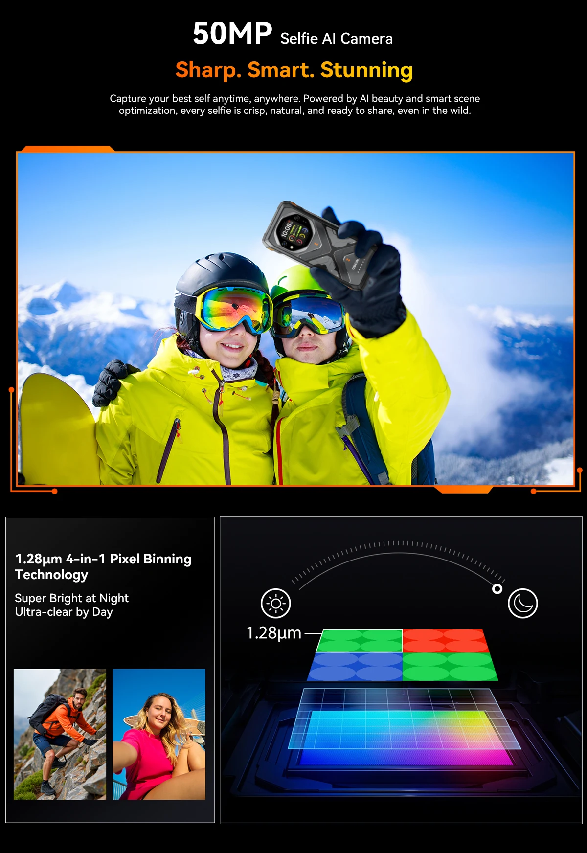 Blackview Oscal TANK 1 Rugged SmartPhone 5G 6.78" 2.4K 120Hz Display Dimensity 7050 20000mAh NFC 64MP AI Cellphone