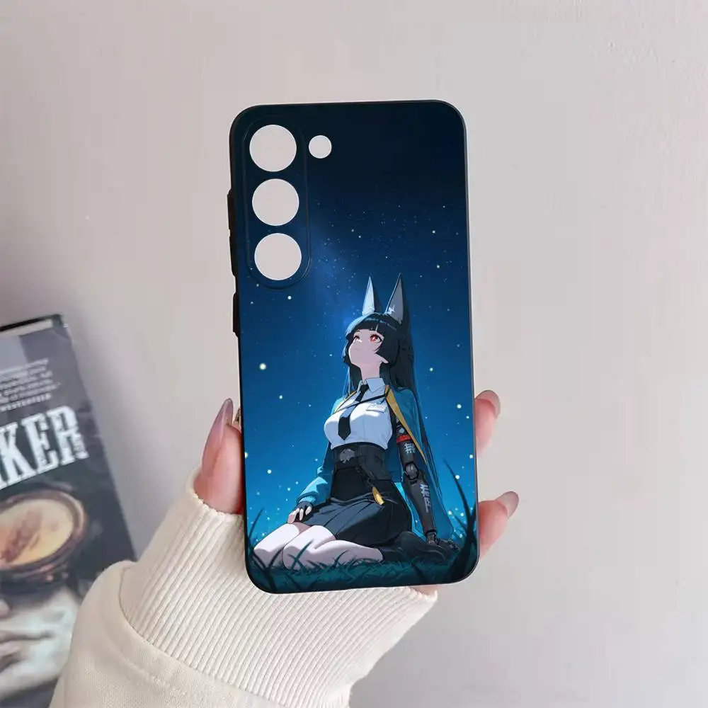 حافظة هاتف H-Hoshimi M-Miyabi ZZZ لهاتف سامسونج جالاكسي A73,72,51,53,52,71,22,5G,Note,J7,8,9 غطاء أسود ناعم