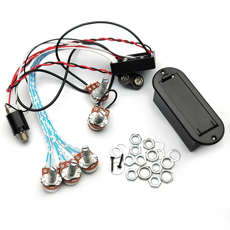 Three Section Bass Active Circuit, Main Volume, High, Medium and Low Frequency Control, Circuit Modification, Guitar Accessory
