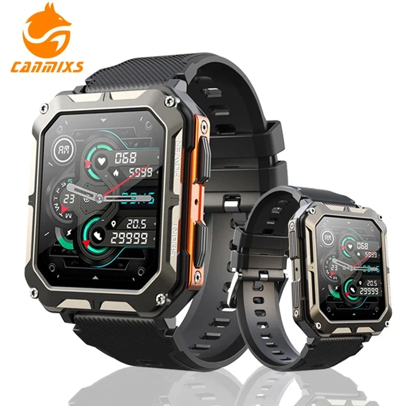 CanMixs Smart Watch IP68 Waterproof Women Smartwatch for Men Calculator Bluetooth Call Sport Watches Android IOS Fitness Tracker