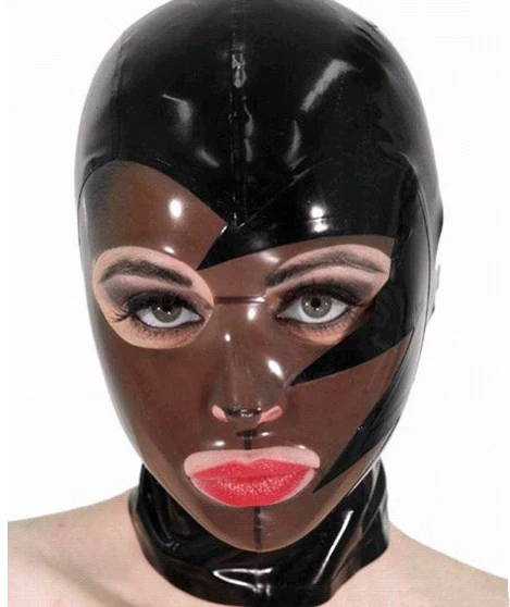 Latex haube Gummi maske handgemachte sexy Halloween Cosplay Kostüme für Männer Frauen