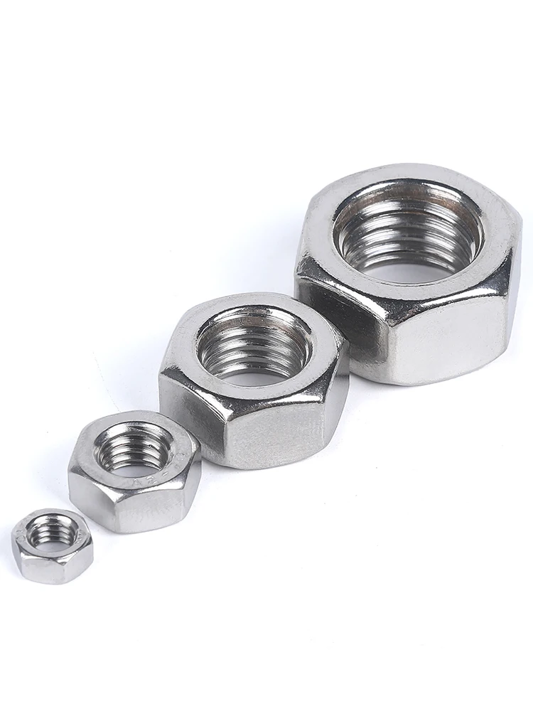 A2 304 Stainless Steel Inch Hex Hexagon Nut for 4-40 6-32 8-32 10-24 1/4 5/16 3/8 7/16 1/2 3/4 5/8 Inch Hex Hexagon Nut Screw