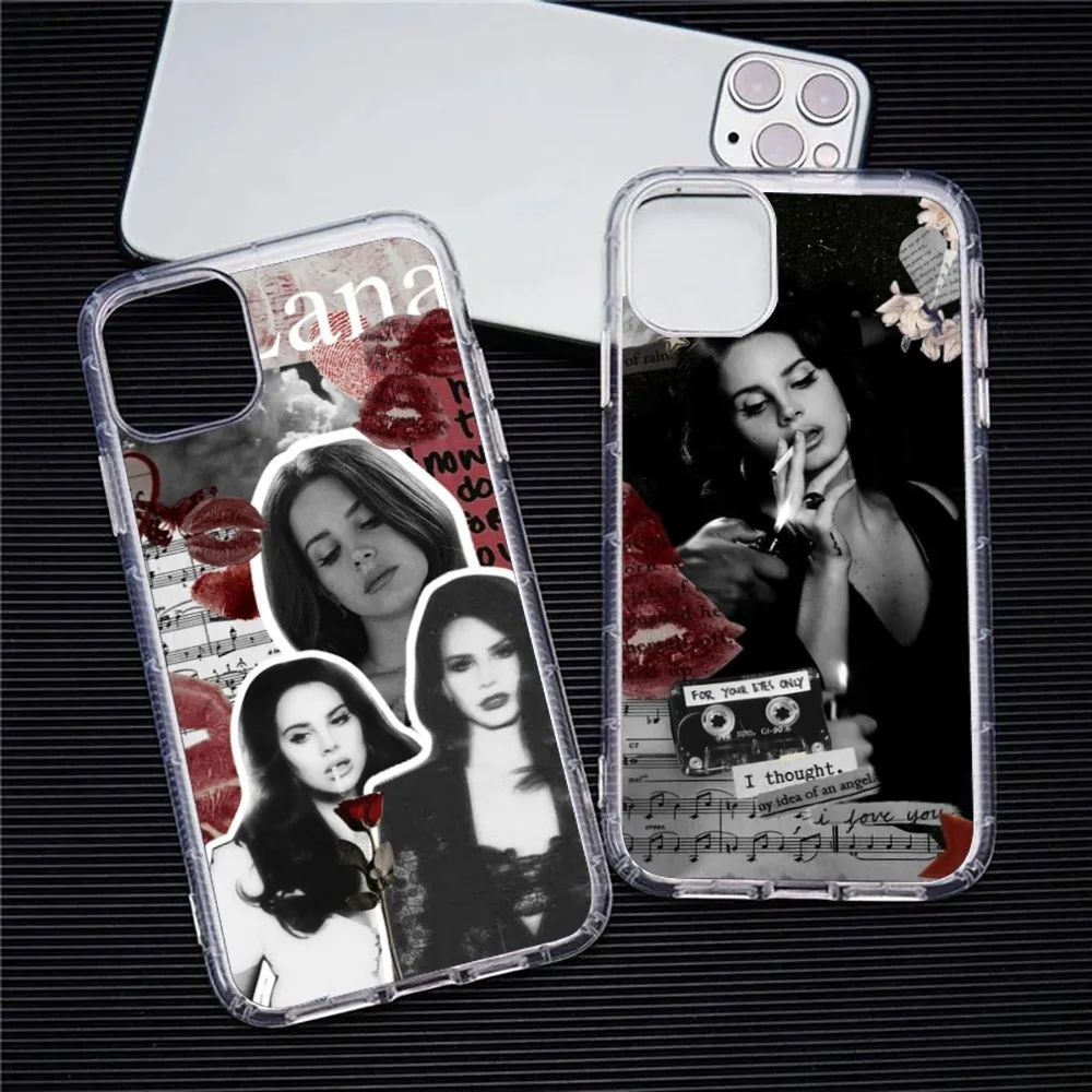 Lana Del Rey Singer Kraft Poster Phone Case For Iphone 15 11 13 14 Pro Max 7 8 Plus X Xr Xs Max Se2020 12mini Transparent Cover