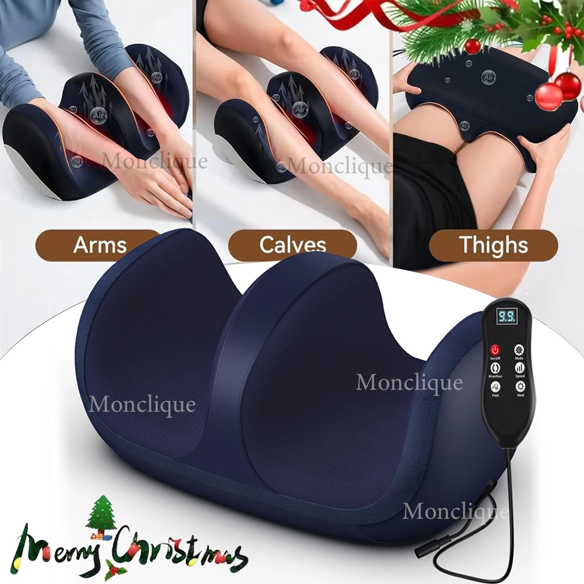 Hot Compression Eletric Foot Calf Massager Leg Massage Heated Roller Pressure Compresstion Relax Feet Muscle Blood Circulation