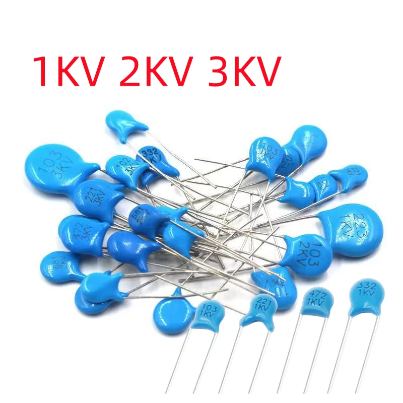 

20pcs High voltage Ceramic Capacitor 1KV 33PF 82PF 100PF 220PF 470PF 560PF 1NF 2.2NF 4.7NF 10NF 22NF 100NF 471 222 223 471 103