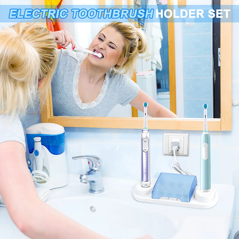 Space Saving Toothbrush Head Storage Cover Stand Built-In Charging Hole Compatible With Electric Toothbrush Replacement Heads gallery 5