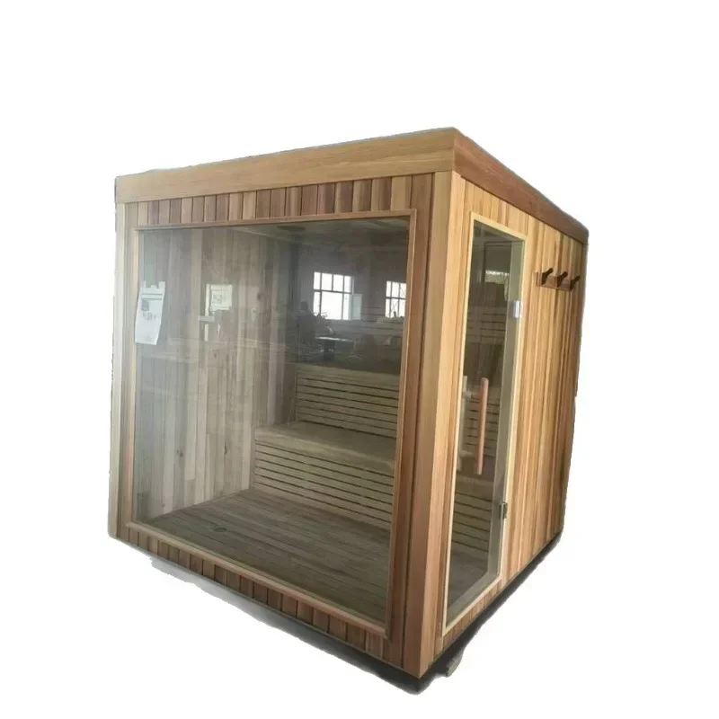 Solid wood sauna room Traditional square sauna room multi-size can be designed
