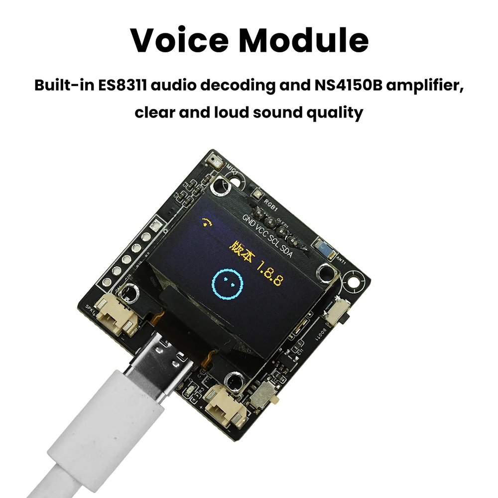 لوحة تطوير ESP32-C3 AI مع وحدة صوت ذكية بشاشة OLED تدعم حوار Xiaozhi AI متعدد الاستخدامات #3
